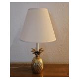Vintage Brass Pineapple Bedside Lamp