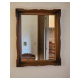 Antique Maple Wall Mirror