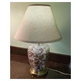 Seashell Filled Glass Table Lamp