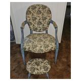 Vintage Painted French Louis XV Style Armchair
