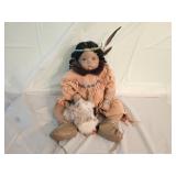 Native American Indian Doll with Baby