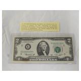 1976 Bicentennial $2 Federal Reserve Note