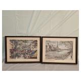 2 Signed Paris Art Pictures