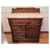 Antique Victorian Marble Top Commode