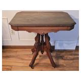 Antique Walnut Victorian Parlor Table