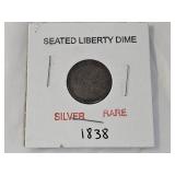 1853 Silver Seated Liberty Dime