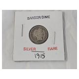 1915 Silver Barber Dime