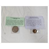 Eisenhower Dollar, 24K Gold Plated Quarter