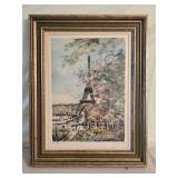 Eau Forte Originale Signed Eiffel Tower Etching