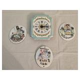 Austria Enamel Clock and German Medallions