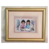 Native Brother and Sister signed DeGrazia Art