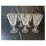 7 Waterford Crystal Kenmare Pattern Water Goblets