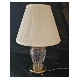 Waterford Cut Crystal & Brass Table Lamp