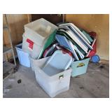 Assortment of Storage Totes and Lids