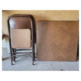 Samsonite Card Table and 4 Chairs