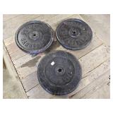 3 Weider Barrel 50lb Steel Weights