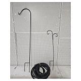 Shepherds Hook, Metal Garden Hook, Garden Hose