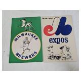 UNPUNCHED Vintage 1960s/70s MLB Fleer Big Signs
