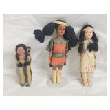 Vtg Native Amer. Indian Shookum & Souvenir Dolls