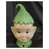 Vintage Pixie Elf Ceramic Cookie Jar
