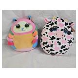 2 TY Squish-A-Boo Plush Animals