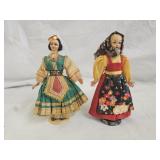 2 Vintage Souvenir Dolls