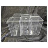 6 Plastic Beanie Baby Display Cases