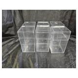 6 Plastic Beanie Baby Display Cases