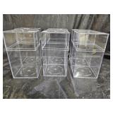 6 Plastic Beanie Baby Display Cases
