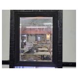 Black Beveled Wall Mirror