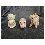 Vintage Japan Cow Creamers, Ceramic Piggy Bank