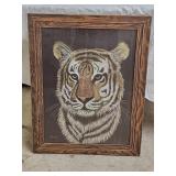 M Brice Signed Tiger Painting