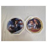 JFK and 007 Goldfinger Franklin Mint Plates