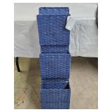 Wicker 3 Tier Hanging Storage Basket
