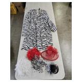 Fascinator Hats,  Zebra Print Coat