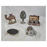 Music Box, Vtg Reel, Buckle and Collectibles