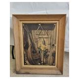 Mandolin Print on Board by Jesus Helguera
