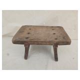 Antique Primitive Wood Foot Stool
