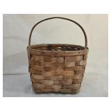 Antique Splint Wood Hand Woven Basket