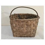 Antique Splint Wood Hand Woven Basket
