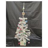 Vintage Christmas Ornaments w Faux Feather Tree