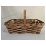 Antique Hand Woven Basket with Handle