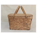Vintage Hand Woven Picnic Basket