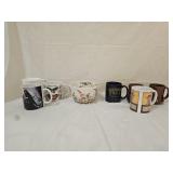 Decorative Bowl and Advertising Mugs