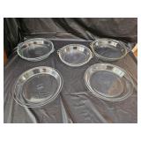 5 Pyrex Pie Dishes