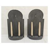 2 Colonial Americana Tin Double Candle Sconces