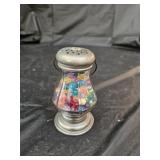 Vintage Glass Lantern Shaker Candy Container