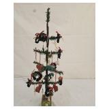 Faux Feather Christmas Tree with Vintage Ornaments