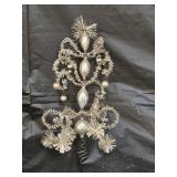 Vintage Mercury Glass & Tinsel Xmas Tree Topper
