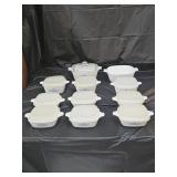 11 Corningware Cornflower Pattern Covered Dishes